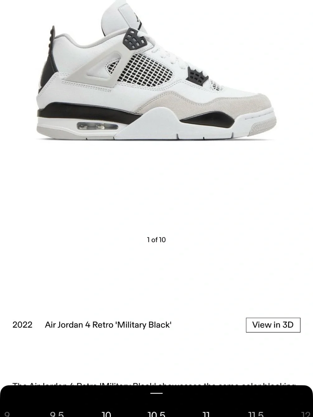Air Jordan 4 Retro 'Military Black'